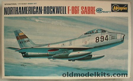 Hasegawa 1/72 North American Rockwell F-86F Sabre Jet, JS015-100 plastic model kit